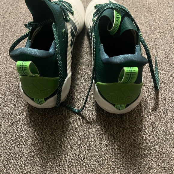 Adidas AdIzero Men’s Football Cleats Green/White Size 17 - Picture 6 of 9